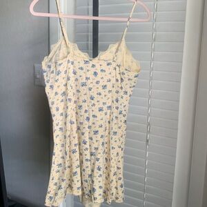Vintage y2k 2000s floral babydoll whimsical fairycore lace slipon feminine dress